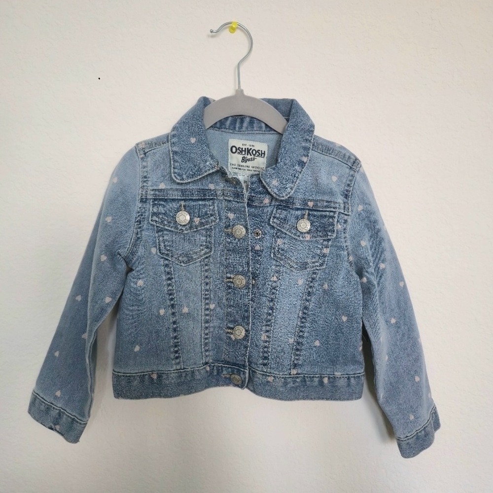 OshKosh B'gosh Light Blue Polka Dot Jean Jacket